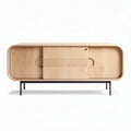 Wooden mid-century modern sideboard with metal legs 150 x 40 x 50cm