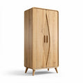 Wooden wardrobe with two doors and modern design dimensions 80 x 40 x 160cm