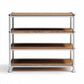 Wooden shelf unit with metal frame for storage in 80 x 40 x 100cm size